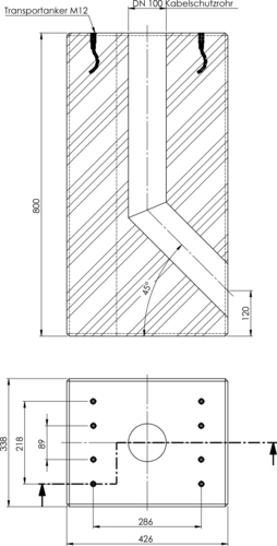 ABL GmbH E-Mobility Fertigfundament aus Beton der Güte C 30/37 EMC9999