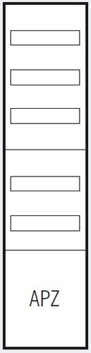 ABN Verteilerfeld 1V 1APZ 250x300mm VA17