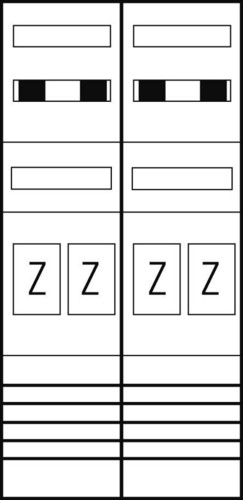 ABN Zählerplatz eHZ 4Z mit HS/OKK EZ27840