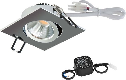 EVN Lichttechnik P-LED Deckeneinbauleuchte 3000K 230V quad.chr PC24N61102