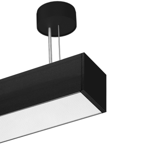 LTS Licht&Leuchten LED-Pendelleuchte 830, DALI, schwarz MLP07010830219P/D.sw