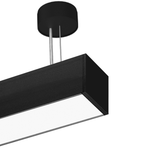 LTS Licht&Leuchten LED-Pendelleuchte 830, DALI, schwarz MLP070108303AOB/D.sw