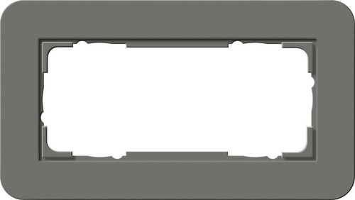 Gira Abdeckrahmen 2-fach ch o.M Dklgrau/Reinweiß 1002413