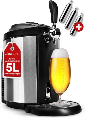 CTC Clatronic Bierzapfanlage f.5L Fässchen CTC BZ 3740 inox