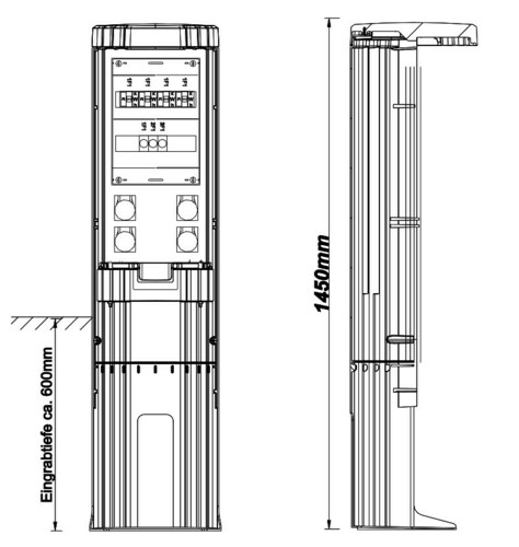 GSAB Elektrotechnik Poller HxD: 1450x360 36P15Camp.4WSZ