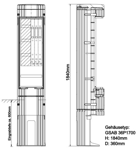 GSAB Elektrotechnik Poller HxD: 1811x360 36P1700K3LSL00