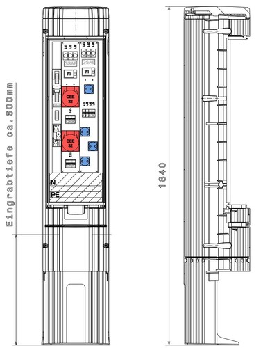GSAB Elektrotechnik Poller HxD: 1811x360 36P1700KLSL00Sy32S