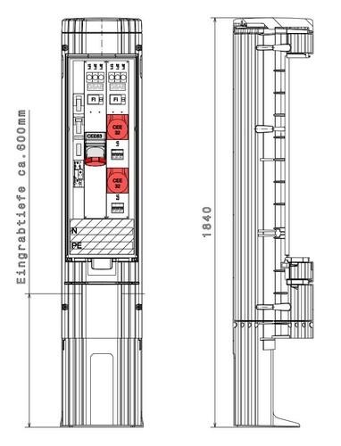 GSAB Elektrotechnik Poller HxD: 1811x360 36P1700KLSL00Sy6332