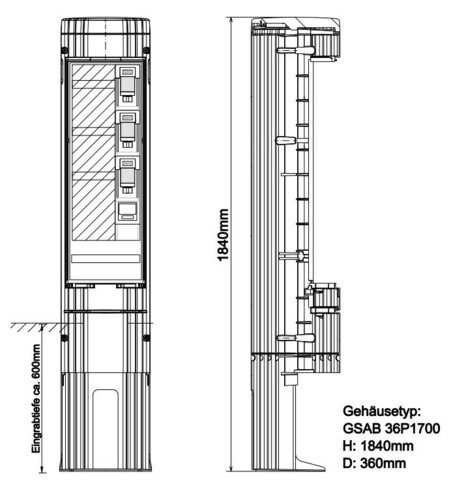 GSAB Elektrotechnik Poller HxD: 1811x360 36P1700KLSL2