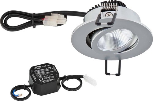 EVN Lichttechnik LED-Deckeneinbauleuchte 3000K 230V IP20 PC20N91502 chr/mt