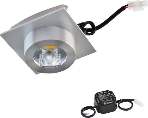 EVN Lichttechnik LED-Deckeneinbauleuchte 3000K 230V IP20 PC25N61402 alu