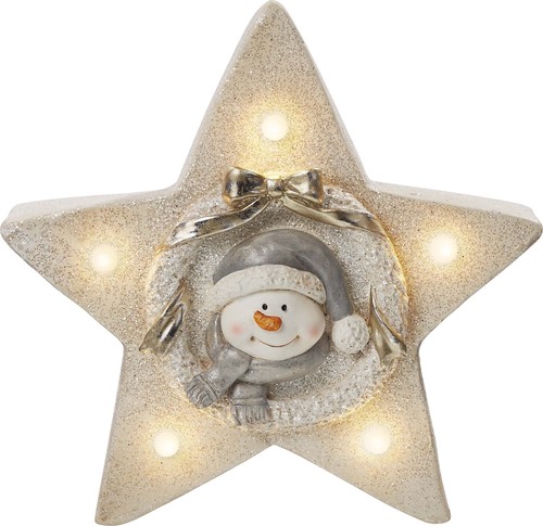 Hellum LED-Figur Stern Schneemann 524031