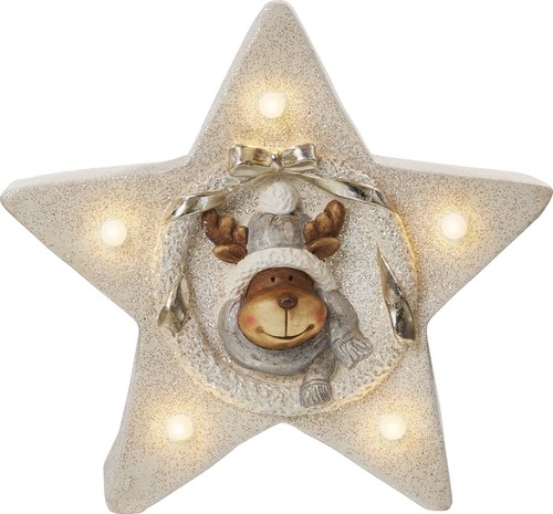 Hellum LED-Figur Stern Rentier 524048