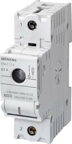 Siemens Dig.Industr. Neozed-Lasttrennschalter D02,1-pol.,T=70mm 5SG7113