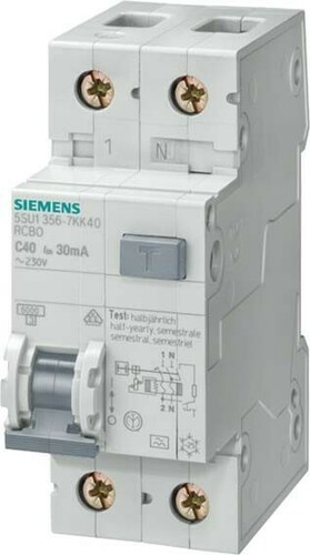 Siemens Dig.Industr. FI/LS-Schalter Typ A, 30mA, B6 5SU1356-6KK06