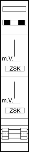 ABN Komplett-Zählerplatz 3Pkt2Z SaS 6x40A Lux Z19120L