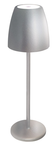 Megatron LED-AKKU Tischleuchte 827, Silvergrey MT68057