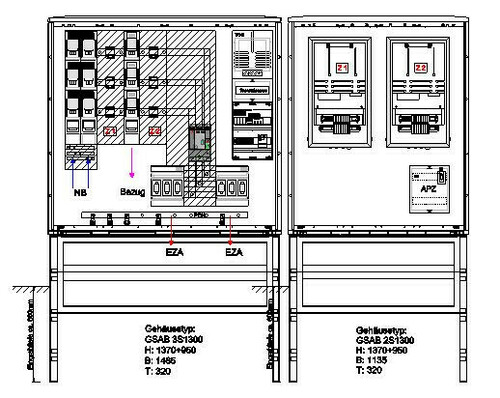 GSAB Elektrotechnik Wandlermessung bis 630A m.Netzüberw 22.W630.AR-01Ei