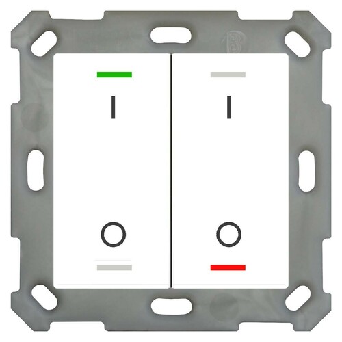 MDT technologies Taster Light 55 2-fach RGBW,rws/glä,schalt. BE-TAL55T2.B1