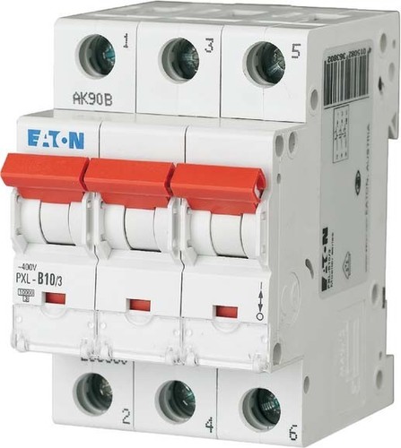 Eaton LS-Schalter m.Beschrift. B 10A, 3p PXL-B10/3