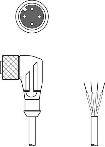 Leuze Anschlussleitung KD U-M12-4W-V1-050