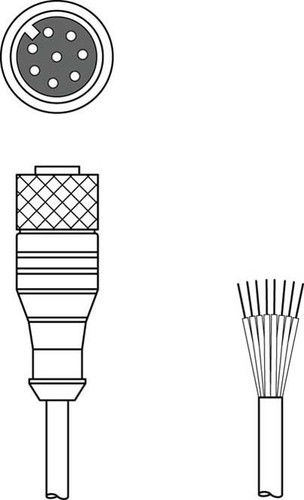 Leuze Anschlussleitung KD S-M12-8A-P1-050