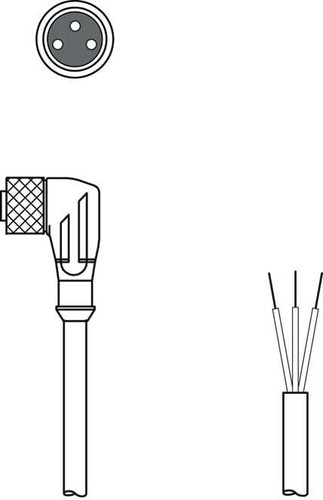 Leuze Anschlussleitung KD U-M8-3W-V1-100