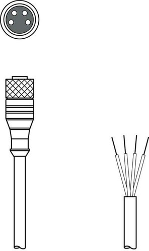 Leuze Anschlussleitung KD U-M8-4A-V1-020