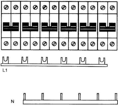 ABB Stotz S&J Kammschiene Zuleitung:3Phase+N SZ-KS11/30N