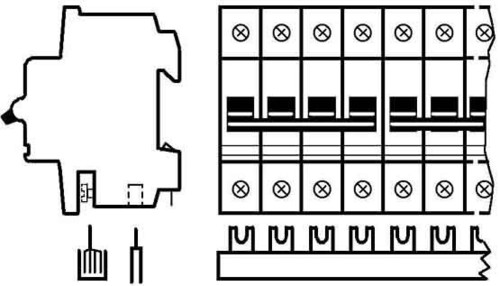 ABB Stotz S&J Sammelschienenblock Zuleitung:3Phas.+N SZ-PSB64N