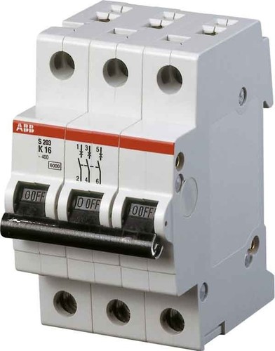 ABB Stotz S&J Sicherungsautomat K,6kA,0.5A,3P S203-K0,5