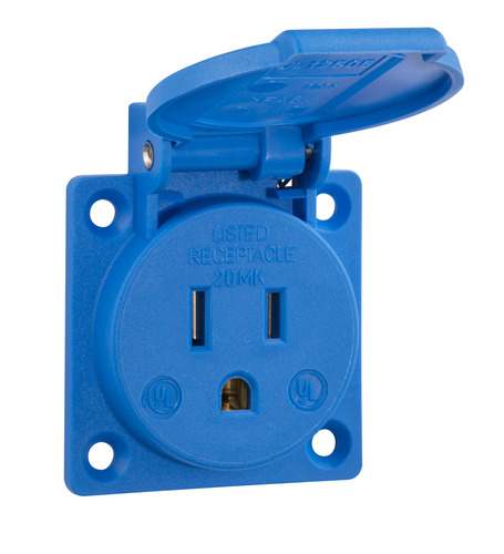 ABL GmbH EB-Steckdose UL 125V/blau UL12505