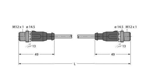 Turck Leitung für Industrial Ethernet / PROFINET RSSD-RSSD-4416-15M