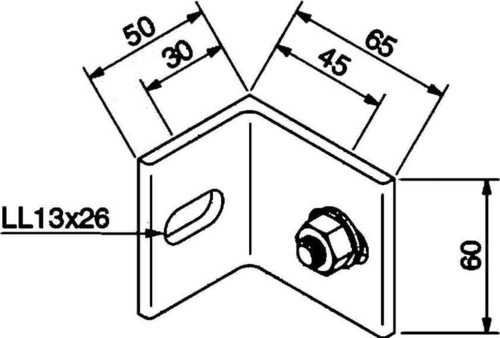 Rico Ankerwinkel m. Schraube M10 16J3-D1