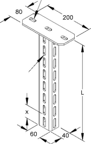 Niedax Hängestiel HU 6040/900