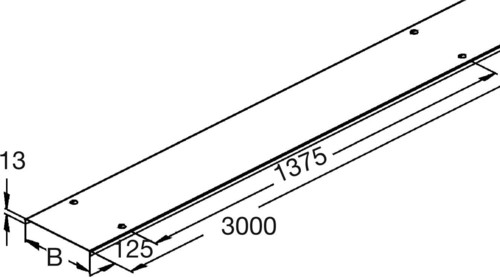 Rico Abdeckung für Kabelrinnen 15W12-300-R