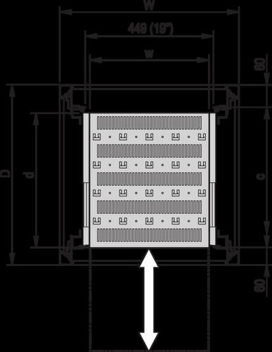 Schroff Fachboden ausziehbar f.600mm Schranktiefe 21130353