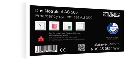 Jung Notrufset lichtgrau kompl.mit Rahmen NRS LS 0834 LG