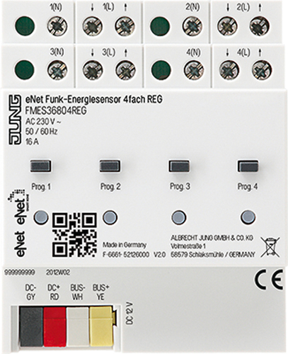 Jung Funk-Energiesensor 4-kanalig, REG FM ES 36804 REG