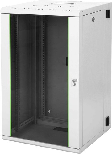 DIGITUS Wandschrank mit Glastür RAL 7035 H=980mm DN-19 20-U-3