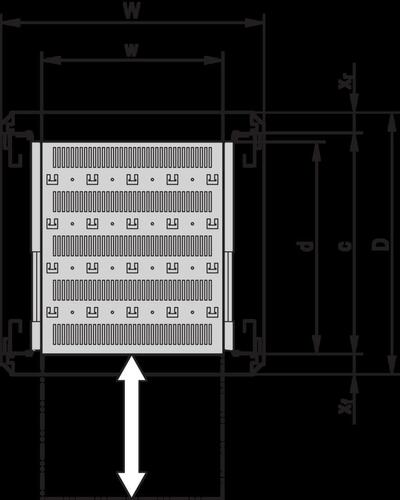 Schroff Fachboden ausziehbar f.500mm Schranktiefe 21130357