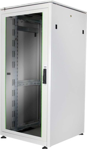 DIGITUS Schrank 32HE 160,9x80x80cm RAL 7035 Glastür DN-19 32U-8/8-1