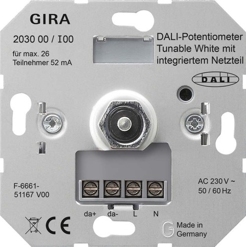 Gira DALI-Potentiometer Tun.WH Netzt.Einsatz 203000