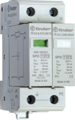 Finder Überspannungsableiter Typ 1, Varistor 7P.12.8.275.1012