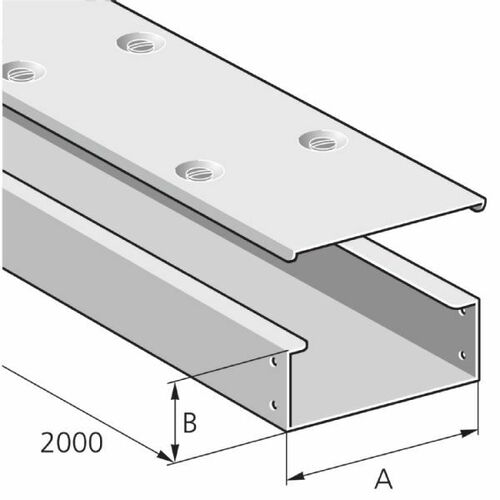 Pflitsch Kabelkanal m.Deckel KD20 200/100 S