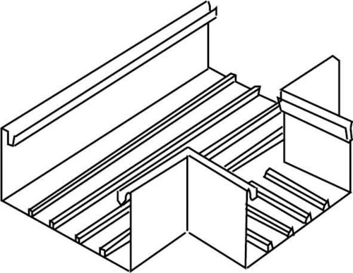 HKL T-Stück reinweiß Brüstungskanalsystem BT1058.3