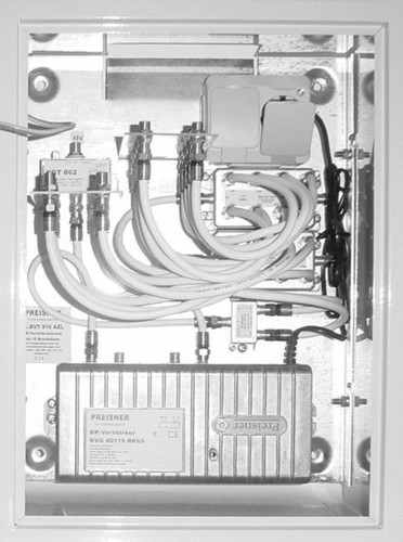 Televes BK-Montageschrank mit Verteiler MSR916VT