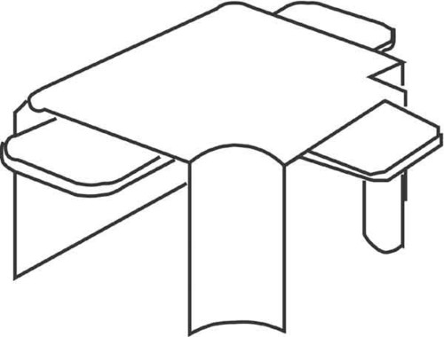 HKL T-Stück reinweiß Kanal-System HKL FT2050.3