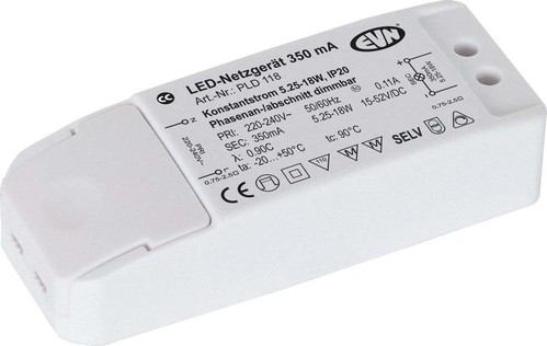 EVN Lichttechnik LED-Netzgerät 350mA 9,2-18,2W PLD 118