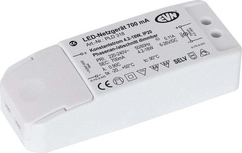 EVN Lichttechnik LED Netzgerät 700mA 4,20-18W PLD 318